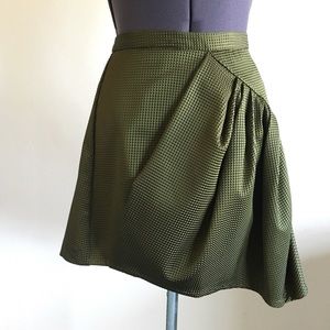 Nanette Lepore Emerald Green Textured Skirt XS 4